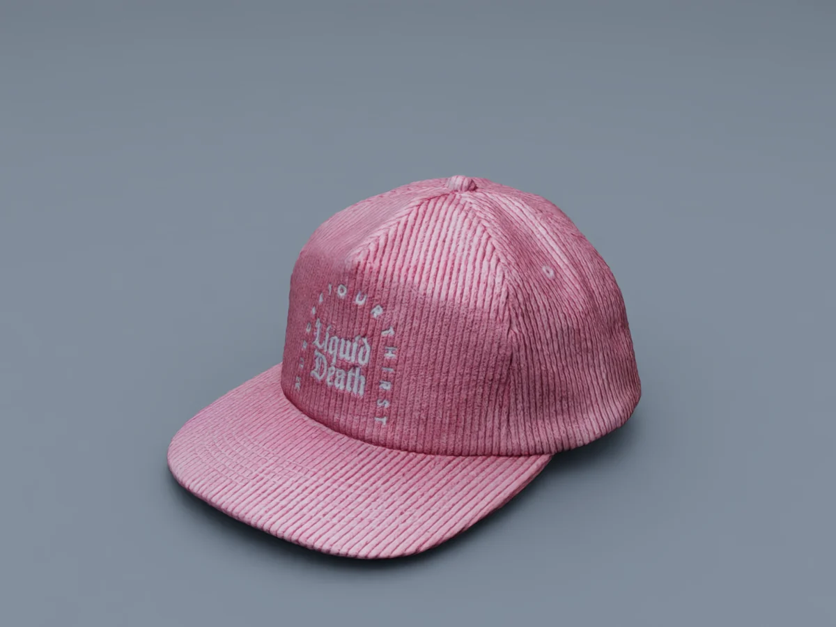 The scanned corduroy cap